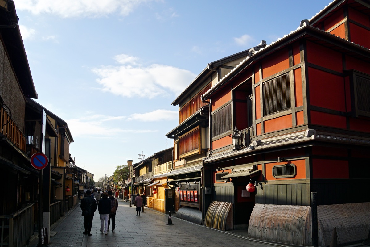 京都・祇園の町並み
